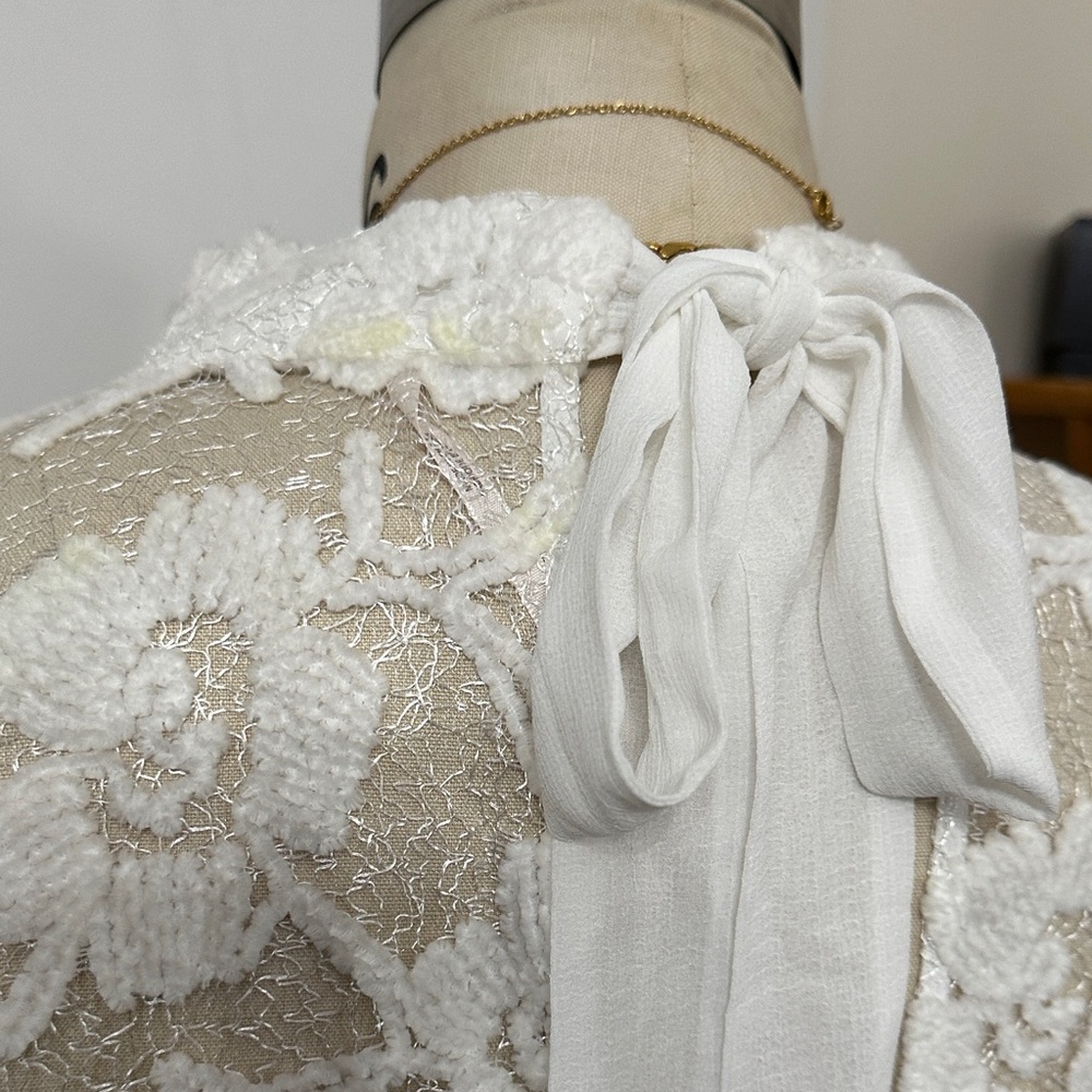 Free People White Floral Lace Dress see through gorgeous lace🤩🤩🤩 - Picture 7 of 15